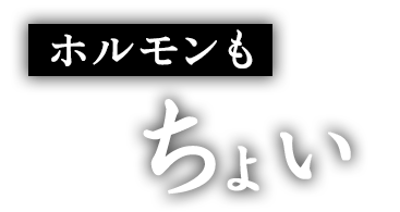 ホルモンも〝ちょい〟